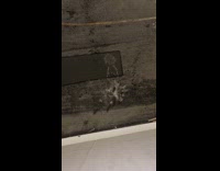 Cinder block bursts after push off roof