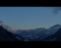 Submitter films moon goes down mountain view