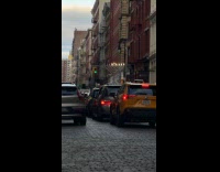 SUV has huge menorah lighting on roof