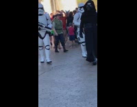 Kylo ren stormtroopers ask about phone disneyland