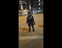 Officer with equipment too big for her