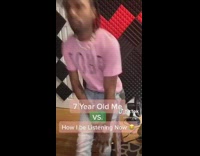 Pink shirt guy music then and now