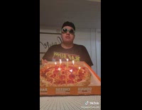 Collab BitchIG2 - Celebrating weight loss with pizza with candles 