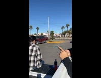 Guy says he likes taco but the truck drives by