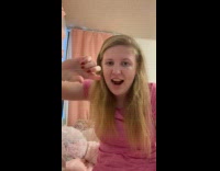 Woman asking what the rattling sound shes making