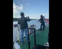 Guy black jacket boat deck instructions speaker