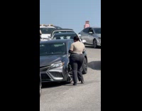 Newly wed photoshoot near cop issues ticket