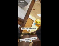 Girl slams classroom door disrespects teacher 