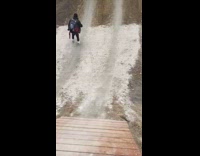 Man Skates Down on Ramp to Dirt Then Falls