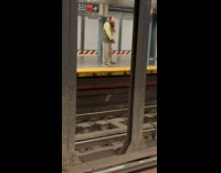 Collab Subway Creatures - Man listen to phone sing loudly subway