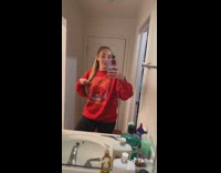 Collab BitchIG2 - Girl red sweater haircut long