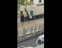 Guy Spray Paint Graffiti Letters