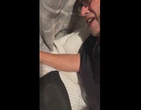 Woman pranking dad with snail 