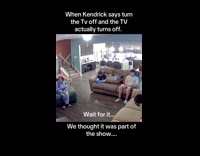 TV turns off when Kendrick Lamar sings