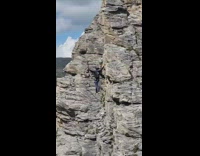 Man walk on rope fall down mountain