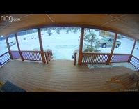 Man slips falls in snow in front porch