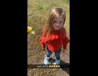 Two little kids give mom flower and poop