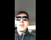 Guy drives behind three USPS delivery trucks 