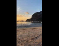 Sunset view on the ocean at beach