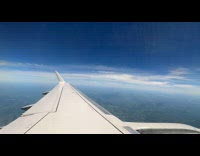 Time lapse of airplane flight thru runways