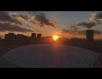 Sunset view over Tokyo Dome