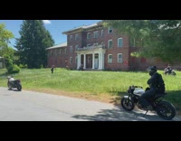 Motorcycle meet up pink helmet phone stand 