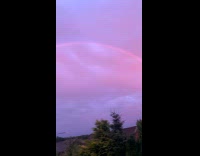 Filmer show rainbow on the sunset sky