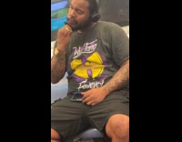 Collab Subway Creatures - Man combs his beard on subway train