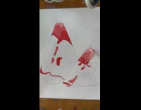 Time Lapse water color painting of watermelon slices