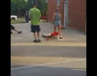 Collab Allfails - Skateboarder Trips in Front of Guys Playing Cornhole