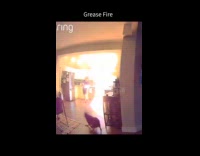 Man puts out fire he was cooking on