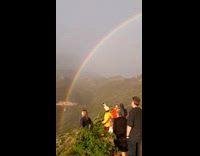 Submitter shows double rainbow over chapmans peak drive