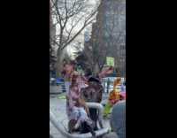 Group does strange performance at park