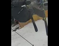 black outfit slo mo ski fail