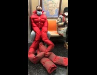 Guy wears red jacket with long sleeves