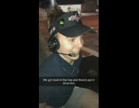 Drive-through employee is stuck in a tree