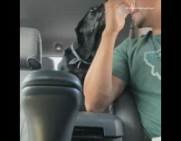 Collab FunBestVids - Fruit snack challenge black dog car cup