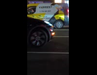 Man drives van and drums inside it