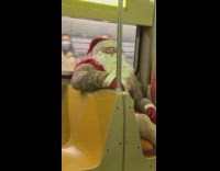 Buff santa rides train 