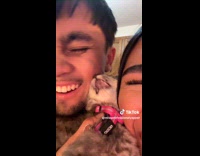 Collab Clips MPUGC - Couple squeeze cats face in between theirs 