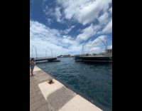 How the floating bridge over water connects