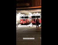 women dancing at fire station