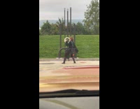 Collab IITW - Man Star Wars costume dances gas station