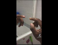 Man Touches Hand In Mirror then Closes Up