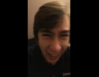 NSFW guy swallows cigarette 