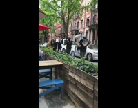 Four women fashion clothes dance music band