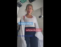 Girl stands for Kris Jenner flag