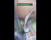 Bald mannequin doll head clear trash bag 