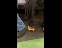Collab Subway Creatures - Woman wear shoes with sharp teeth design
