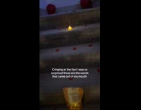 Woman surprised by valentines asking